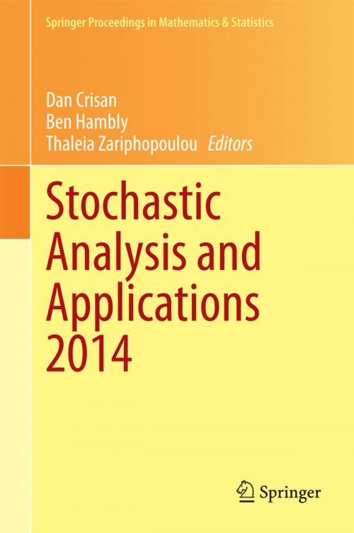 Cover of the book Stochastic Analysis and Applications 2014 by , Springer International Publishing