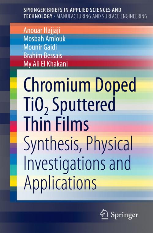 Cover of the book Chromium Doped TiO2 Sputtered Thin Films by Anouar Hajjaji, Mosbah Amlouk, Mounir Gaidi, Brahim Bessais, My Ali El Khakani, Springer International Publishing