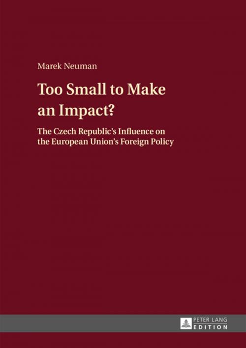Cover of the book Too Small to Make an Impact? by Marek Neuman, Peter Lang