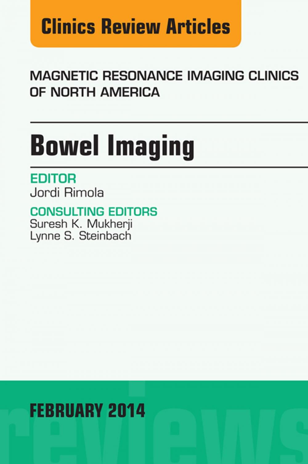 Big bigCover of Bowel Imaging, An Issue of Magnetic Resonance Imaging Clinics of North America, E-Book