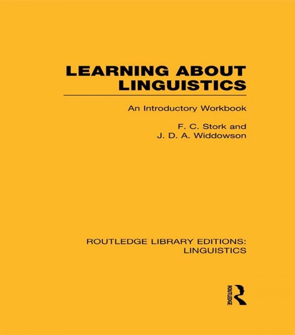 Big bigCover of Learning about Linguistics (RLE Linguistics A: General Linguistics)