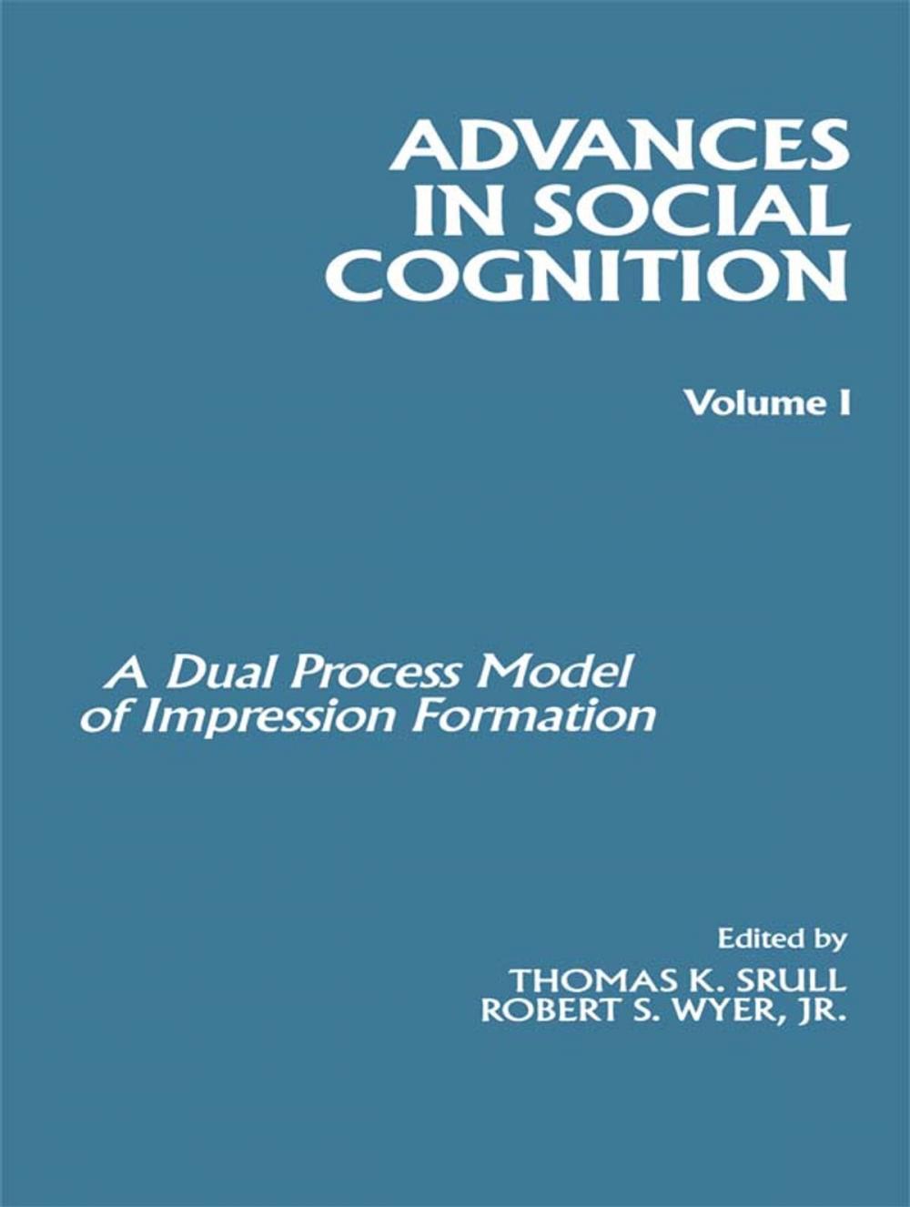Big bigCover of Advances in Social Cognition, Volume I