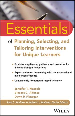 Book cover of Essentials of Planning, Selecting, and Tailoring Interventions for Unique Learners