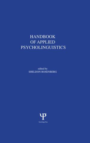 Cover of the book Handbook of Applied Psycholinguistics by D. J. Allerton
