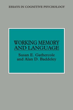 Cover of the book Working Memory and Language by Piron, Henri