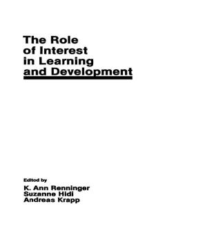 Cover of the book The Role of interest in Learning and Development by Susan Broomhall, Jacqueline Van Gent