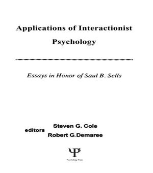 bigCover of the book Applications of interactionist Psychology by 