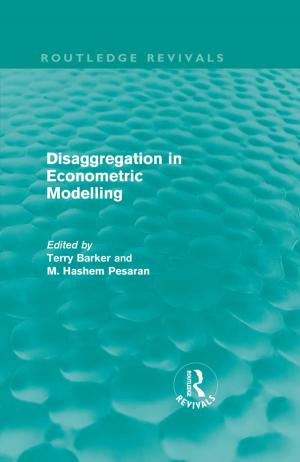 Cover of the book Disaggregation in Econometric Modelling (Routledge Revivals) by Marc N. Richelle