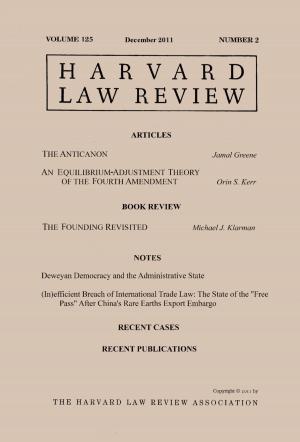 Book cover of Harvard Law Review: Volume 125, Number 2 - December 2011