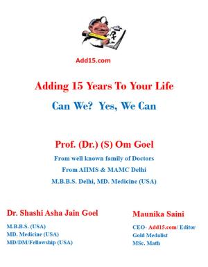 Book cover of Adding 15 Years to your Life