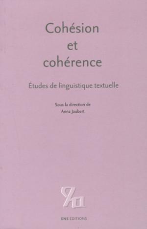 Cover of the book Cohésion et cohérence by Renaud Garcia