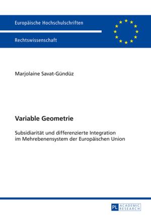 Cover of the book Variable Geometrie by Manuel Julius Schubert