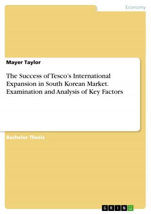 Cover of The Success of Tesco's International Expansion in South Korean Market. Examination and Analysis of Key Factors