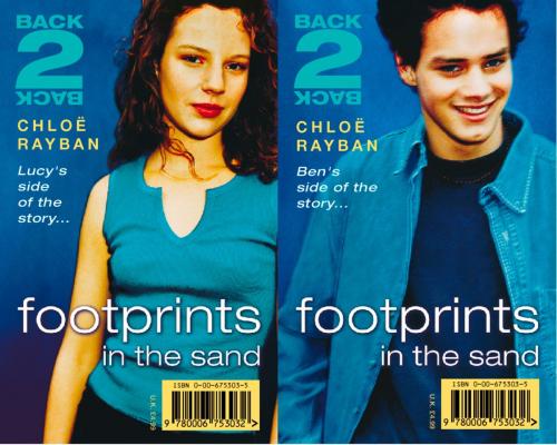 Cover of the book Footprints in the Sand (Back-2-Back, Book 1) by Chloe Rayban, HarperCollins Publishers