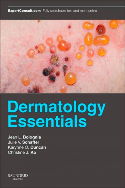 Cover of the book Dermatology Essentials E- Book by Jean L. Bolognia, MD, Julie V. Schaffer, MD, Karynne O. Duncan, MD, Christine J. Ko, MD, Elsevier Health Sciences
