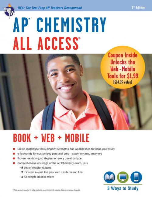 Cover of the book AP Chemistry All Access Book + Online + Mobile by Kevin Reel, Derrick C. Wood, Scott A. Best, Research & Education Association