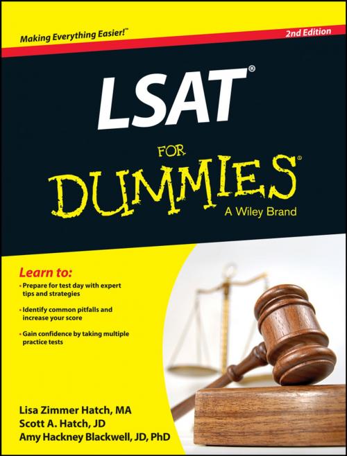 Cover of the book LSAT For Dummies by Amy Hackney Blackwell, Lisa Zimmer Hatch, Scott A. Hatch, Wiley