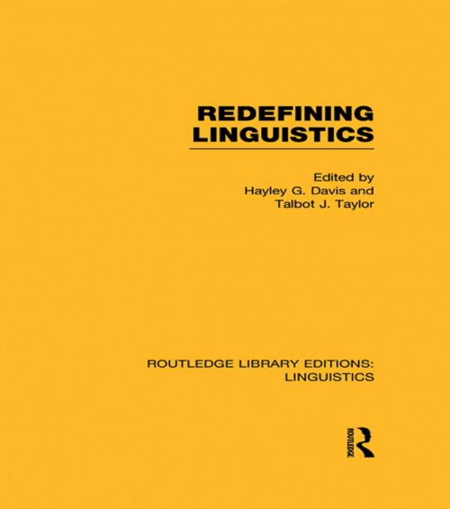 Cover of the book Redefining Linguistics (RLE Linguistics A: General Linguistics) by , Taylor and Francis