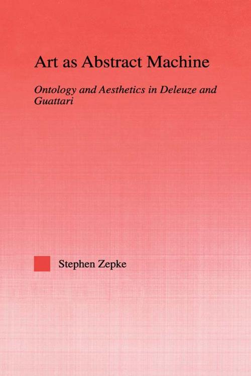 Cover of the book Art as Abstract Machine by Stephen Zepke, Taylor and Francis
