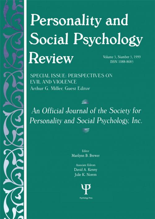 Cover of the book Perspectives on Evil and Violence by , Taylor and Francis