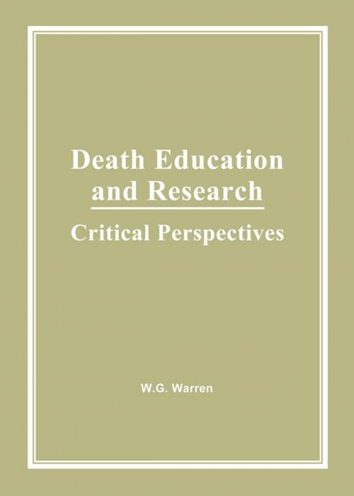 Cover of the book Death Education and Research by William G Warren, Taylor and Francis