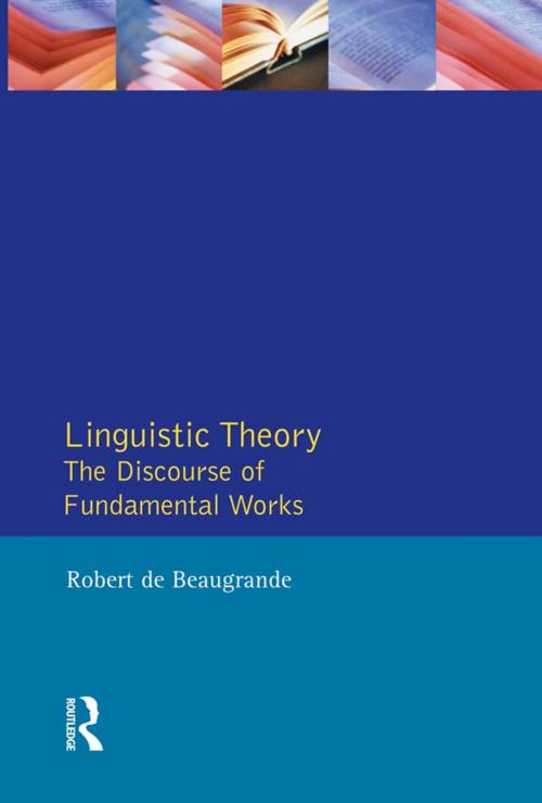 Cover of the book Linguistic Theory by Robert De Beaugrande, Taylor and Francis