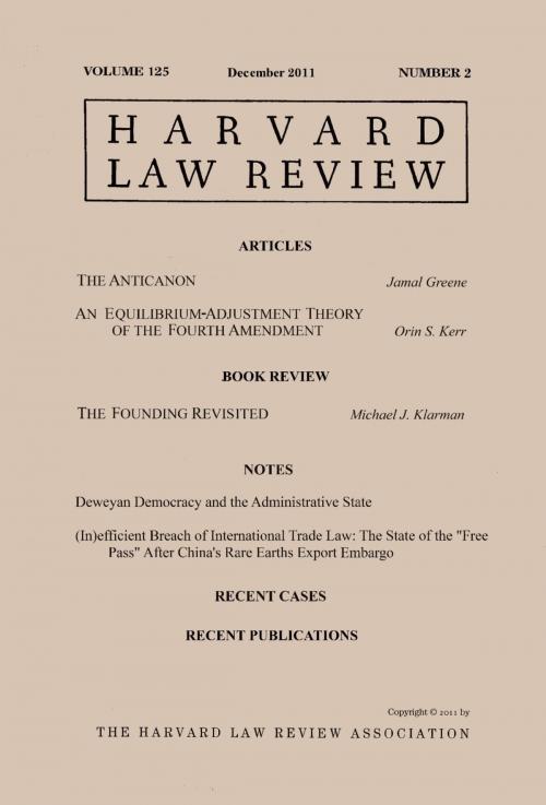 Cover of the book Harvard Law Review: Volume 125, Number 2 - December 2011 by Harvard Law Review, Quid Pro, LLC