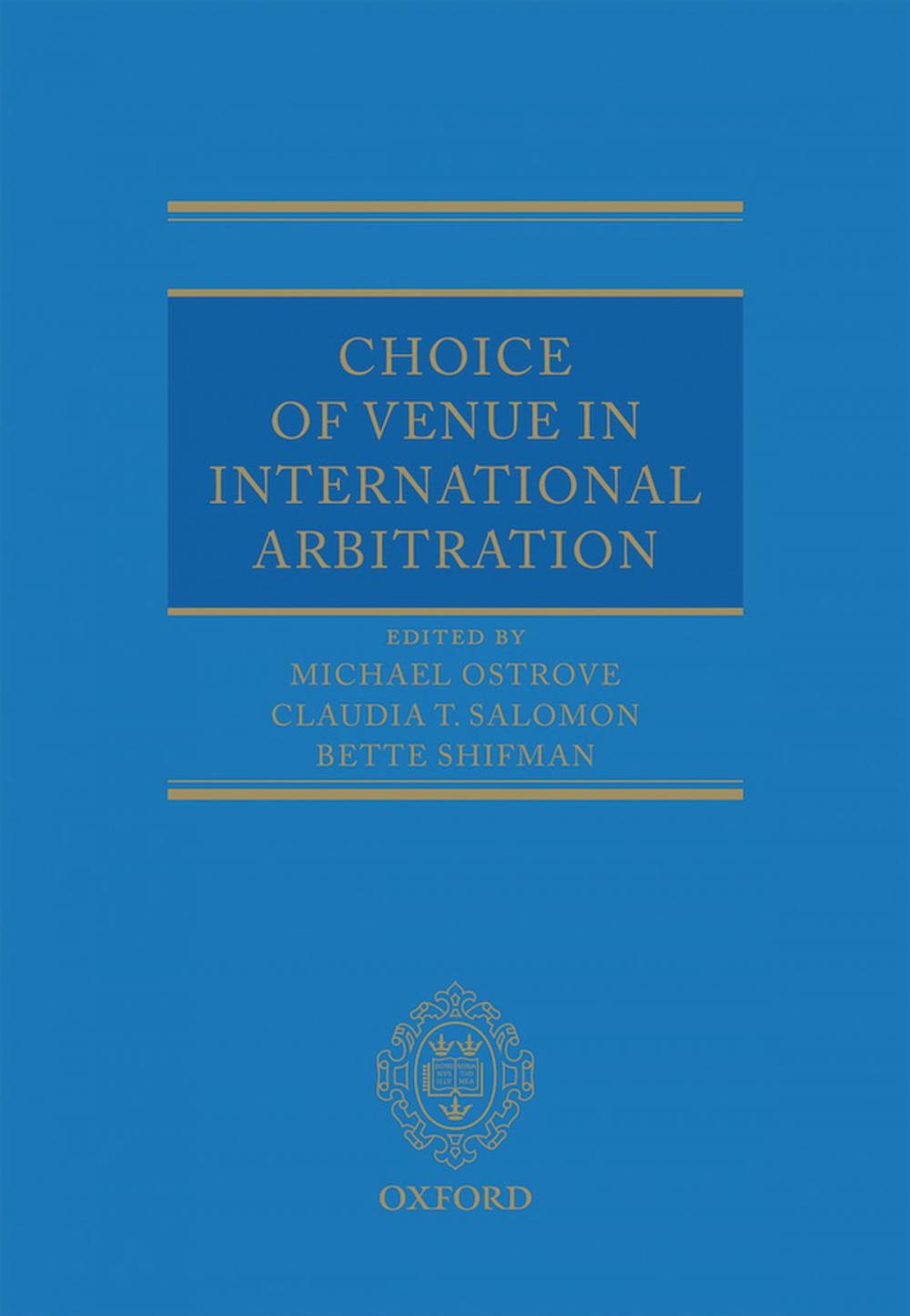 Big bigCover of Choice of Venue in International Arbitration