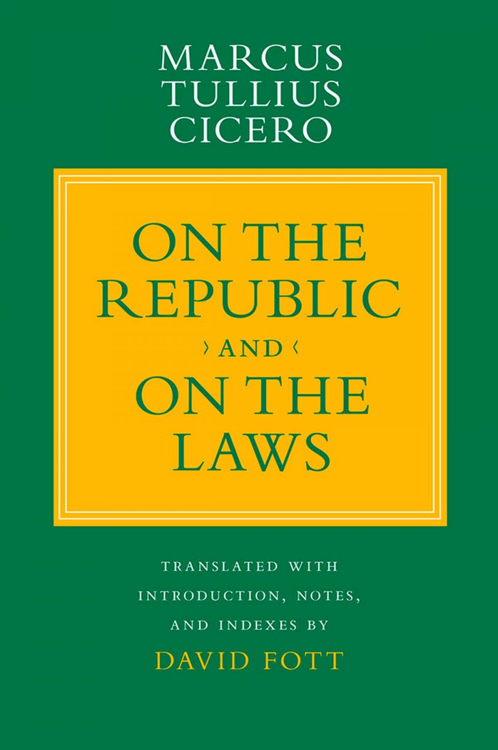 Big bigCover of "On the Republic" and "On the Laws"