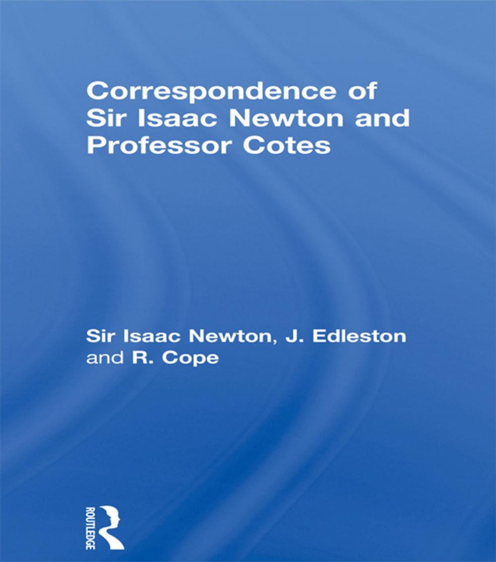 Big bigCover of Correspondence of Sir Isaac Newton and Professor Cotes