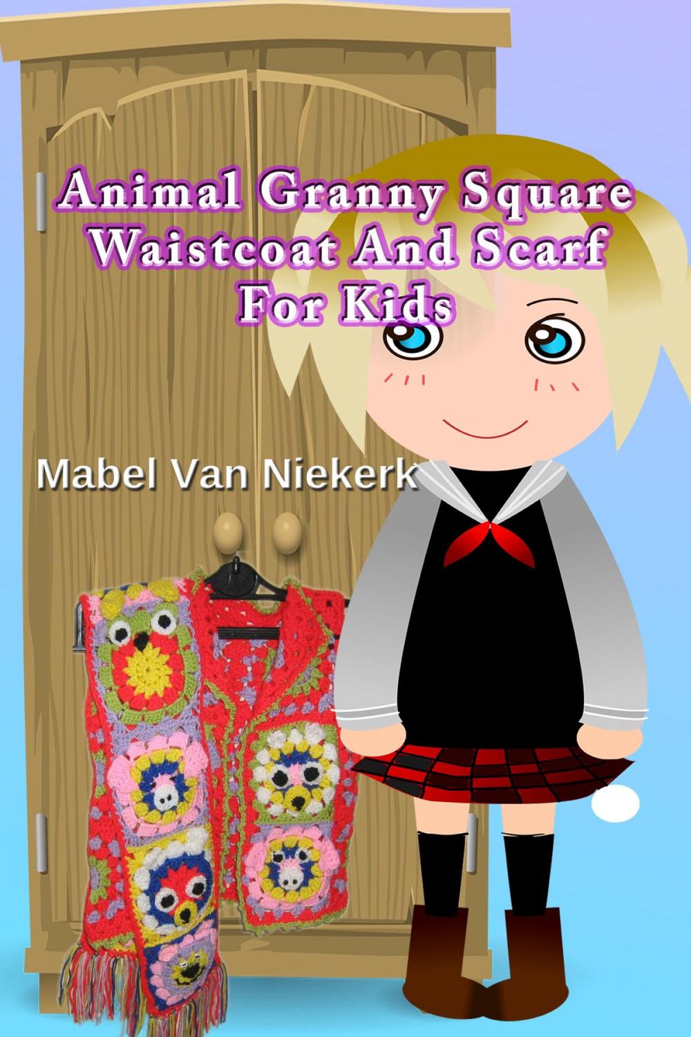 Big bigCover of Animal Granny Square Waistcoat And Scarf For Kids