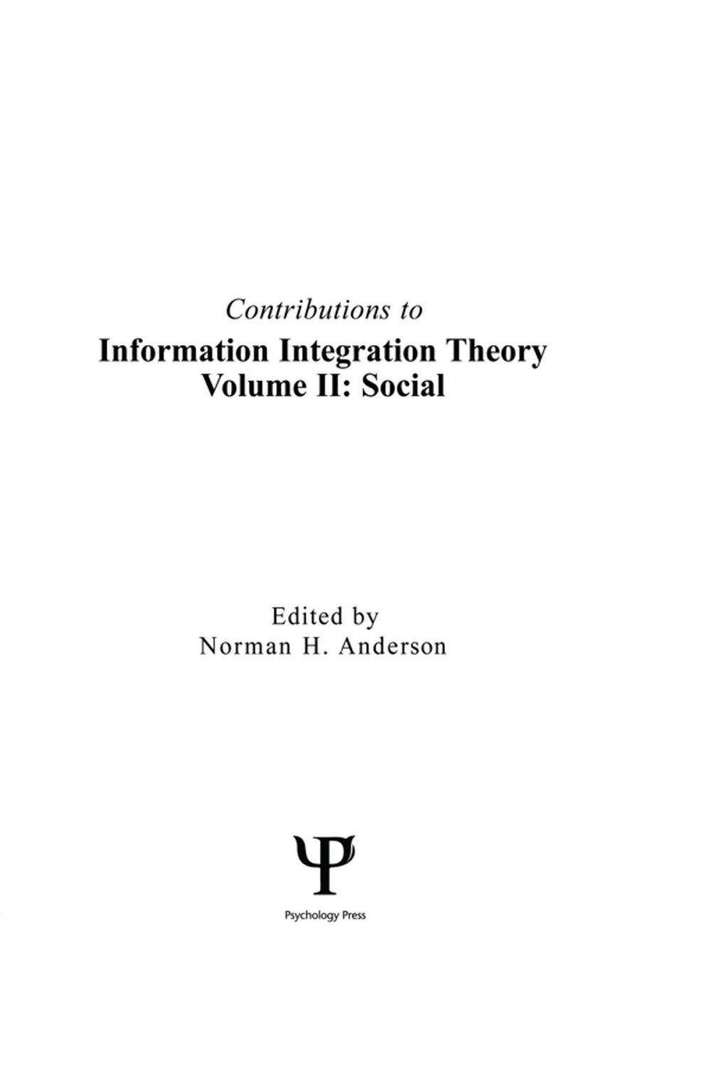 Big bigCover of Contributions To Information Integration Theory