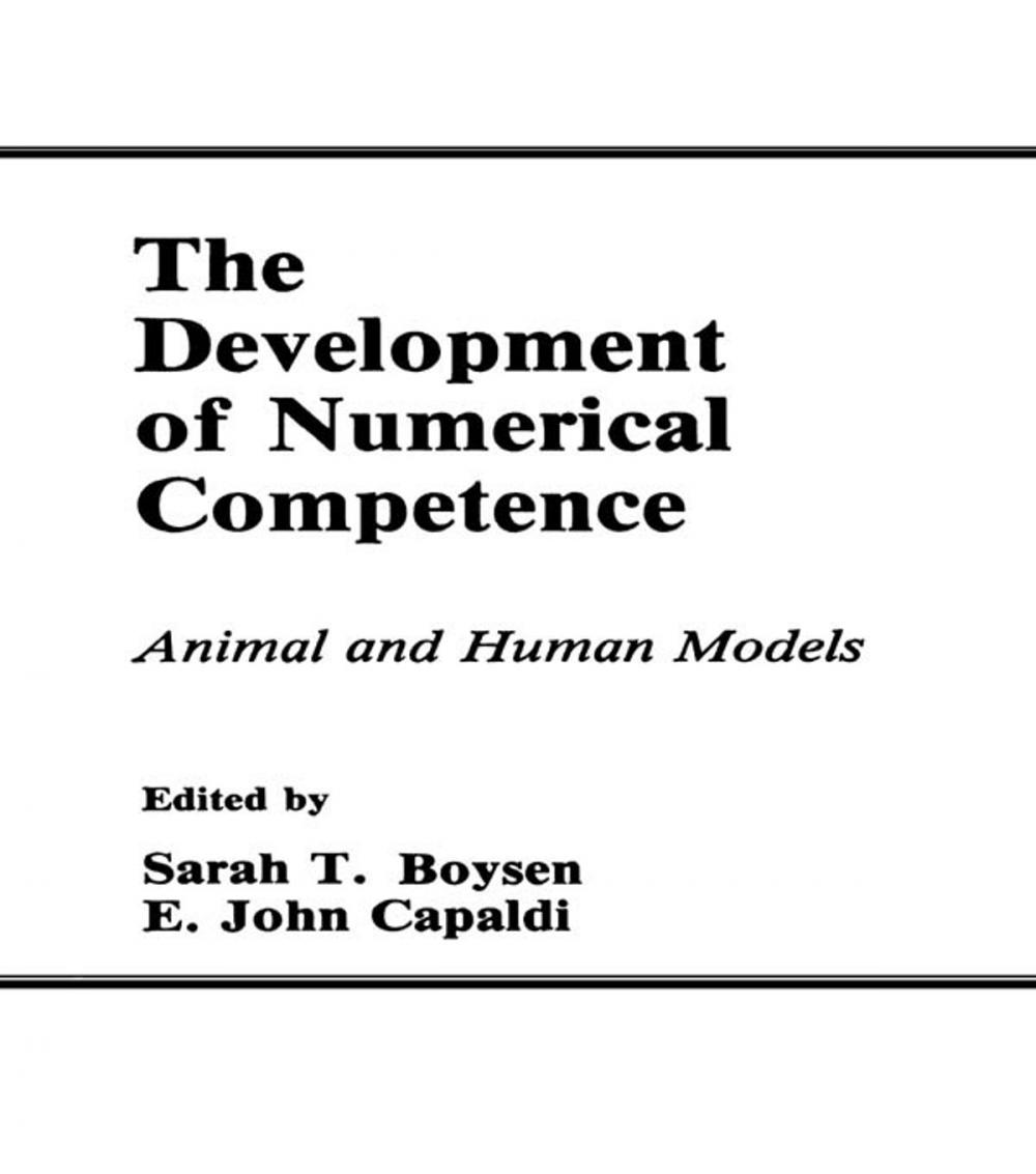 Big bigCover of The Development of Numerical Competence