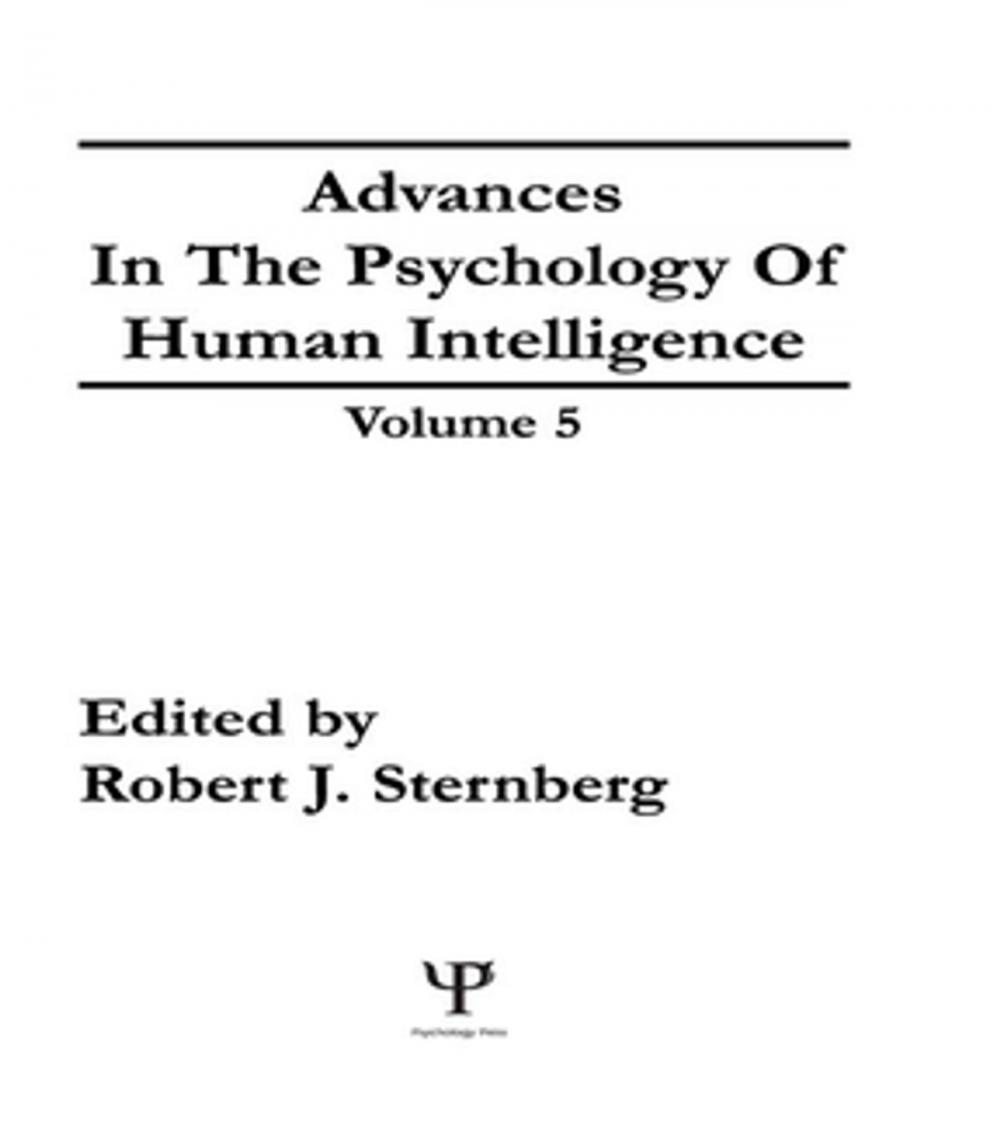 Big bigCover of Advances in the Psychology of Human Intelligence