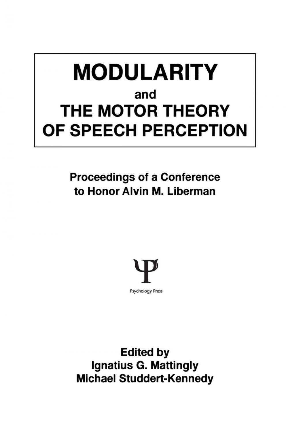 Big bigCover of Modularity and the Motor theory of Speech Perception