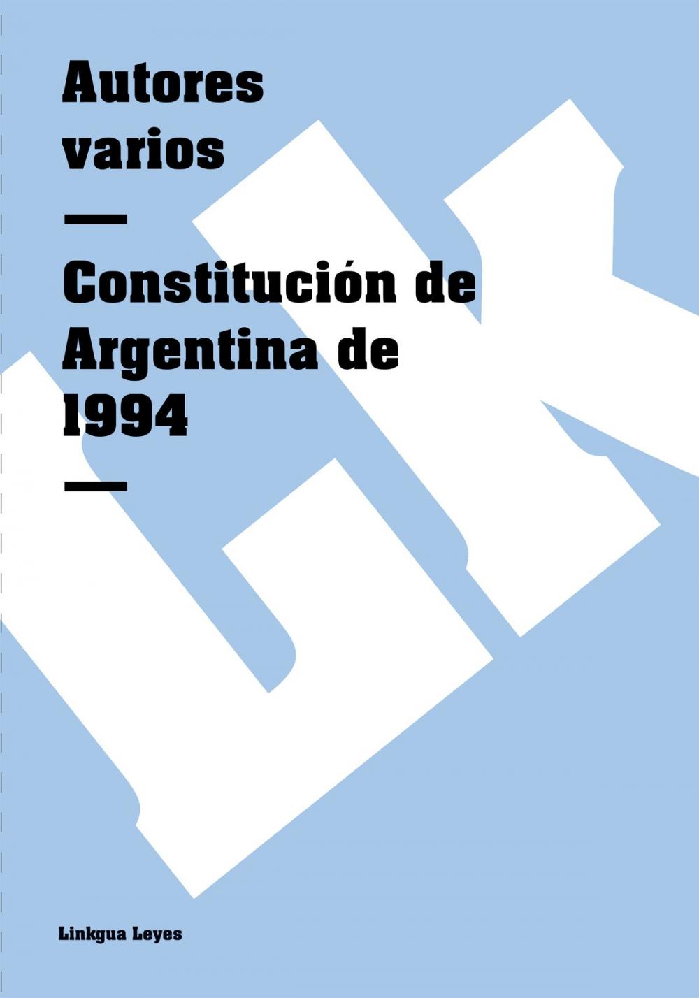 Big bigCover of Constitución de Argentina de 1994
