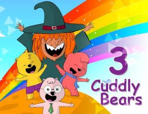 Book cover of 3 cuddly bears