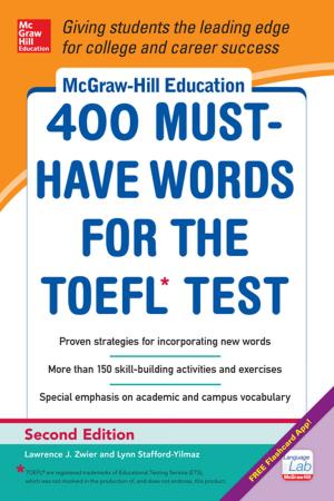 Cover of the book McGraw-Hill Education 400 Must-Have Words for the TOEFL, 2nd Edition by Richard A. Spears, Betty J. Birner, Steven Racek Kleinedler
