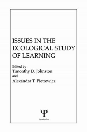 Cover of the book Issues in the Ecological Study of Learning by Randa Abdel-Fattah