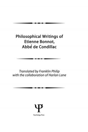 Book cover of Philosophical Works of Etienne Bonnot, Abbe De Condillac