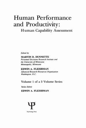 Cover of the book Human Performance and Productivity by David Elliott