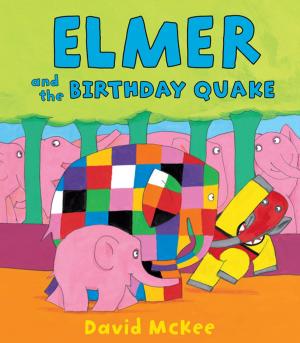 Book cover of Elmer and the Birthday Quake
