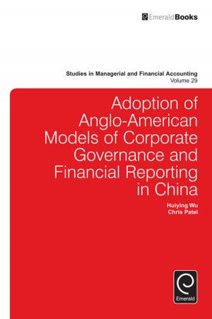 Book cover of Adoption of Anglo-American models of corporate governance and financial reporting in China