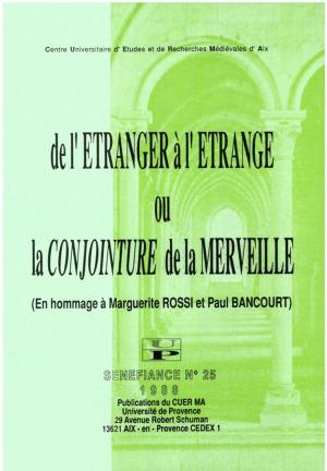 Book cover of De l'étranger à l'étrange ou la conjointure de la merveille