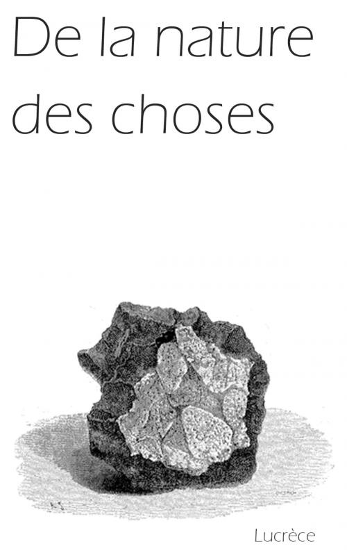Cover of the book De la nature des choses by Lucrèce, CN