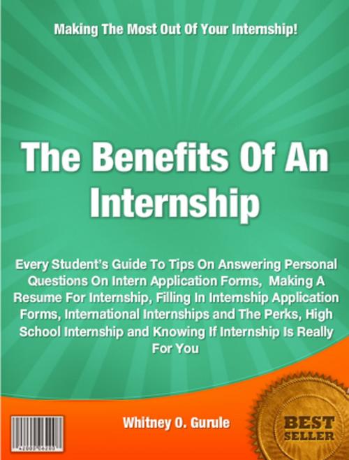 Cover of the book The Benefits Of An Internship by Whitney O. Gurule, Clinton Gilkie