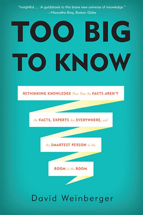 Cover of the book Too Big to Know by David Weinberger, Basic Books