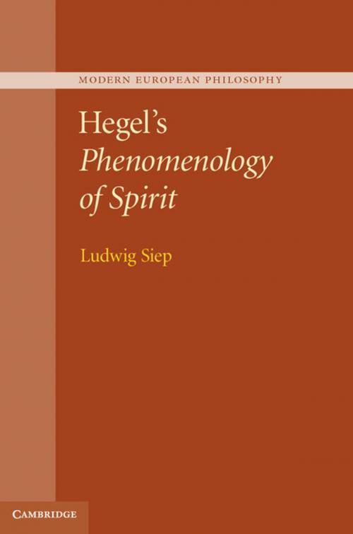 Cover of the book Hegel's Phenomenology of Spirit by Ludwig Siep, Cambridge University Press