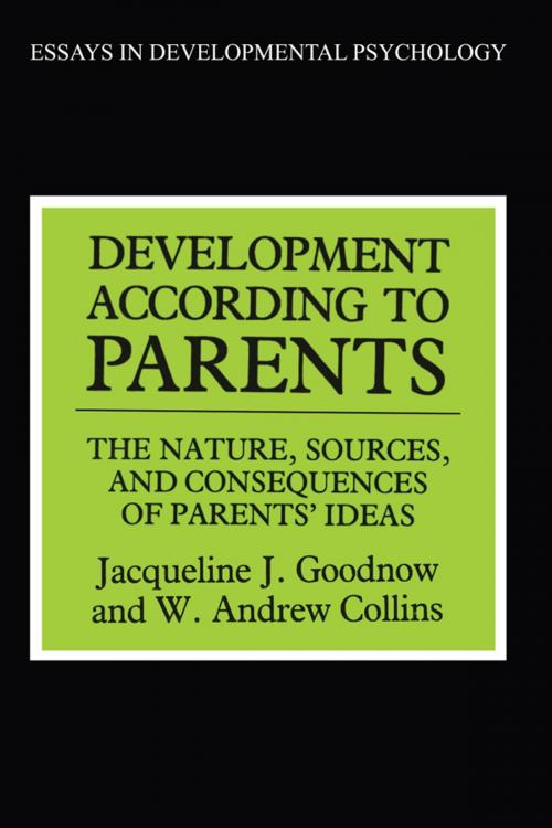 Cover of the book Development According to Parents by W. Andrews Collins, Jacqueline J. Goodnow, Taylor and Francis