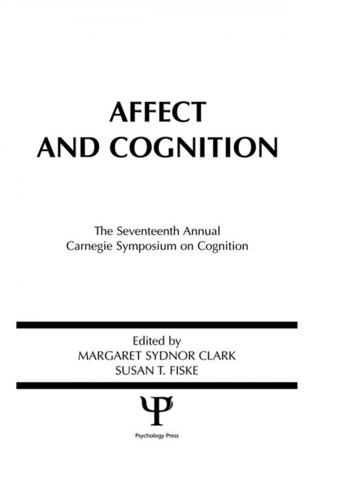 Cover of the book Affect and Cognition by , Taylor and Francis